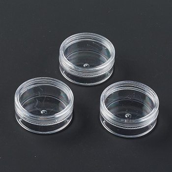(Defective Closeout Sale: Scratched), Plastic Bead Containers, Column, Clear, 4.9x2.1cm, Inner Diameter: 4.2cm