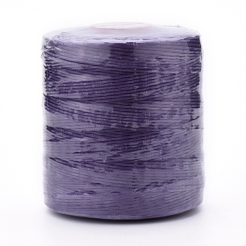 Waxed Polyester Cord for Jewelry Making, Flat, Indigo, 0.7mm, about 743.65 yards(680m)/roll