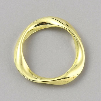 Alloy Linking Rings, Twisted Ring, Golden, 20.5x20.5x3mm, Inner Diameter: 15.5x15.5mm