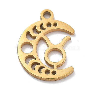 Real 18K Gold Plated Taurus 304 Stainless Steel Pendants