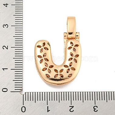 Brass Micro Pave Clear Cubic Zirconia Pendants(KK-B099-01G-U)-3