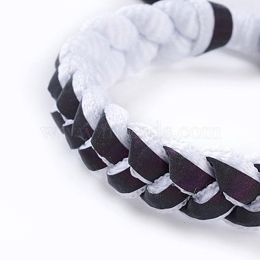 Bracelets coulissants tressés en fils de polycoton (polyester coton) réglables(BJEW-P252-E02)-3