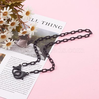 Personalized Opaque Acrylic Cable Chain Necklaces(NJEW-JN03432-12)-5