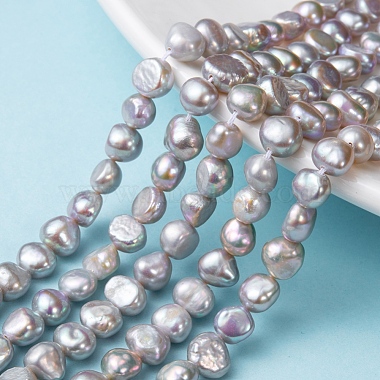 7mm LightGrey Two Sides Polished Pearl Beads