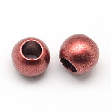 Matte Rondelle Spray Painted Acrylic Beads(ACRP-Q017-03A-M)-2