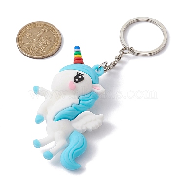 Cartoon Unicorn PVC Plastic Keychain(KEYC-JKC00679)-3