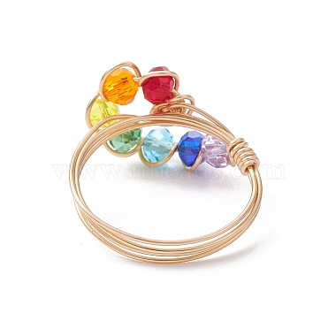 Colorful Glass Teardrop Finger Ring(RJEW-JR00653)-4
