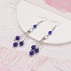 Natural Malaysia Jade Ball Beads Long Dangle Earring for Lady(EJEW-JE04680-06)-2