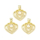 Rack Plating Brass Micro Pave Clear Cubic Zirconia Pendants(KK-C011-26G)-3