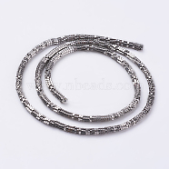 Electroplate Non-magnetic Synthetic Hematite Bead Strands, Cross, Silver Plated, 3x3x1mm, Hole: 1mm, about 407pcs/strand, 15.7 inch(G-K225-02D)