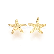 Alloy Cabochons, Nail Art Decoration Accessories, Bumpy, Starfish/Sea Stars, Golden, 5x5x1mm, about 450~500pcs/bag(MRMJ-WH0059-52)