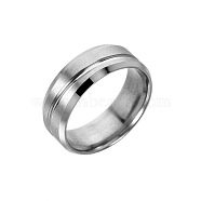 316L Surgical Stainless Steel Wide Band Finger Rings, Stainless Steel Color, US Size 10 1/4(19.9mm)(RJEW-T005-10-27C)