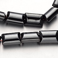 Non-magnetic Synthetic Hematite Beads Strands, Rectangle, Original Color, 12x8x6mm, Hole: 1mm, about 35pcs/strand, 15.7 inch(G-F300-02-09)