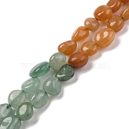 Natural Aventurine Beads Strands, Nuggets, Tumbled Stone, 5~14x4~10x4~8mm, Hole: 0.8~1mm, about 45~59pcs/strand, 15.75~16.34 inch(40~41.5cm)(G-L610-B08-01)