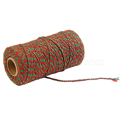 Cotton String Threads, Macrame Cord, Decorative String Threads, for DIY Crafts, Gift Wrapping and Jewelry Making, Red, 2mm, about 109.36 Yards(100m)/Roll(PW-WG67615-23)