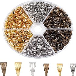 810Pcs 6 Style Iron Snap On Bails, Mixed Color, 150pcs/Style(IFIN-CA0001-28)