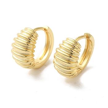 Brass Hoop Earrings for Women, Mixed Shapes, Golden, 16.5x8.5mm