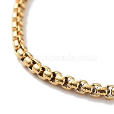 316 Surgical Stainless Steel Box Chain Bracelet(BJEW-M305-03G)-2