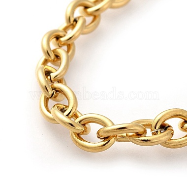 Vacuum Plating 304 Stainless Steel Cable Chain Bracelets(X-BJEW-G618-04G)-2
