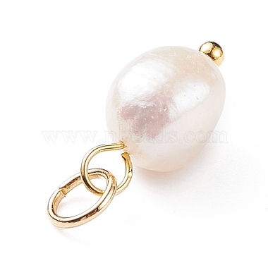 Grade B Natural Cultured Freshwater Pearl Charms(X-PALLOY-JF01497-01)-4