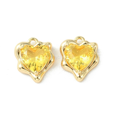 Brass Micro Pave Cubic Zirconia Charms(KK-L208-06G-04)-2