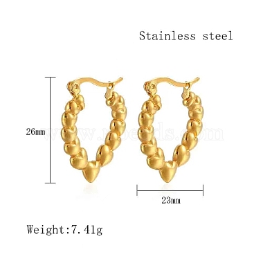 304 Stainless Steel Hoop Earrings(PC3613-02)-4
