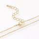 Brass Cable Chain Necklaces Making(MAK-L025-06G)-1