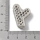 Placage de crémaillère en laiton micro pavé pendentifs en zircone cubique claire(ZIRC-U002-P-Y)-3