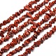 Puce naturelle de jaspe rouge brins de perles(X-G-M205-27)-1