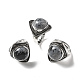 Anillos ajustables de obsidiana copo de nieve natural(G-P560-03AS-02)-4