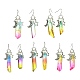 Boucles d'oreilles pendantes en cristal de quartz naturel teint(EJEW-JE05521)-1