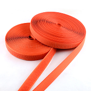 Adhesive Hook and Loop Tapes, Magic Taps with 50% Nylon and 50% Polyester, Orange Red, 25mm(NWIR-R018A-2.5cm-HM015)
