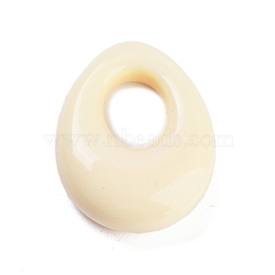 Opaque Resin Pendants, Hollow Teardrop Charms, Beige, 30x23.5x10mm, Hole: 12.5x10mm(RESI-E058-02B)