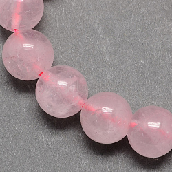 Natural Rose Quartz Bead Strands, Dyed, Round, Pink, 14mm, Hole: 1mm, about 28pcs/strand, 15.3 inch(X-G-R173-14mm-04)