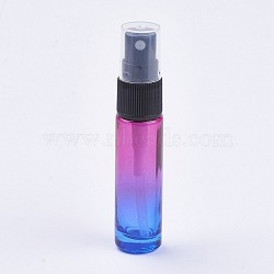 10ml Glass Gradient Color Refillable Spray Bottles, with PP Plastic Caps, Colorful, 9.6x2cm, Capacity: 10ml(0.34 fl. oz)(MRMJ-WH0011-C04-10ml)