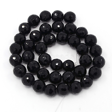 Synthetic Black Stone Beads Strands(G-GSFR8mm-C044)-2