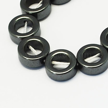 14mm Black Donut Non-magnetic Hematite Beads
