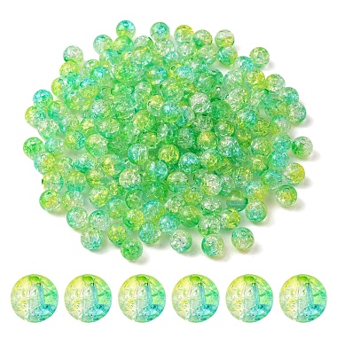 Yellow Green Round Acrylic Beads