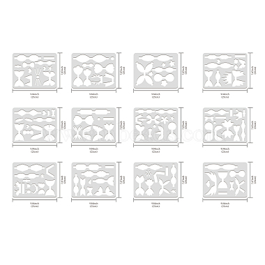 gabarits de dessin en plastique(DIY-WH0222-013)-2