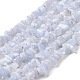 dentelle bleue naturelle perles puce agate brins(G-E271-73-01)-1