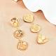 304 Stainless Steel Resin Stud Dangle Earrings(SA-E001-01G)-4