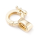 Brass Micro Pave Clear Cubic Zirconia Twister Clasps(ZIRC-L097-021G)-2
