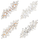 4Pcs 4 Style Flower Crystal Rhinestone Pearl Hair Barrettes(OHAR-GO0001-08)-1