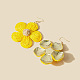 Flower Alloy Raffia Dangle Earrings(FS-WG89508-03)-2