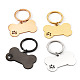 4Pcs 4 Styles Stainless Steel Keychains(KEYC-TA0004-81A)-2