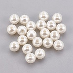 ABS Plastic Imitation Pearl Beads, Round, Old Lace, 3mm, Hole: 1.2mm, about 30000pcs/500g(KY-G009-3mm-02-A)