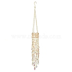 Crystal Glass & Iron Hanging Suncatchers, Rainbow Maker, for Garden & Home Decoration, Colorful, 500x50x57mm(HJEW-SP0001-88B)