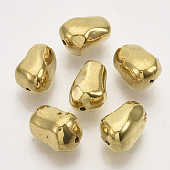 CCB Plastic Beads, Nuggets, Golden, 13x8.5x8.5mm, Hole: 1.2mm, about 800pcs/500g(CCB-T011-10G)