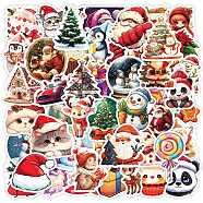 50Pcs Christmas Animal Paper Stickers, Self-Adhesive Stickers, for DIY Photo Album Diary Scrapbook Decoration, Mixed Color, 30~80mm(PW-WG4EDBF-01)