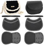 DIY PU Imitation Leather Bag Knitting Set for Purse Making, Leather Bag Bottom, Black, 14.5~42x4~19cm(PURS-WH0005-02A)